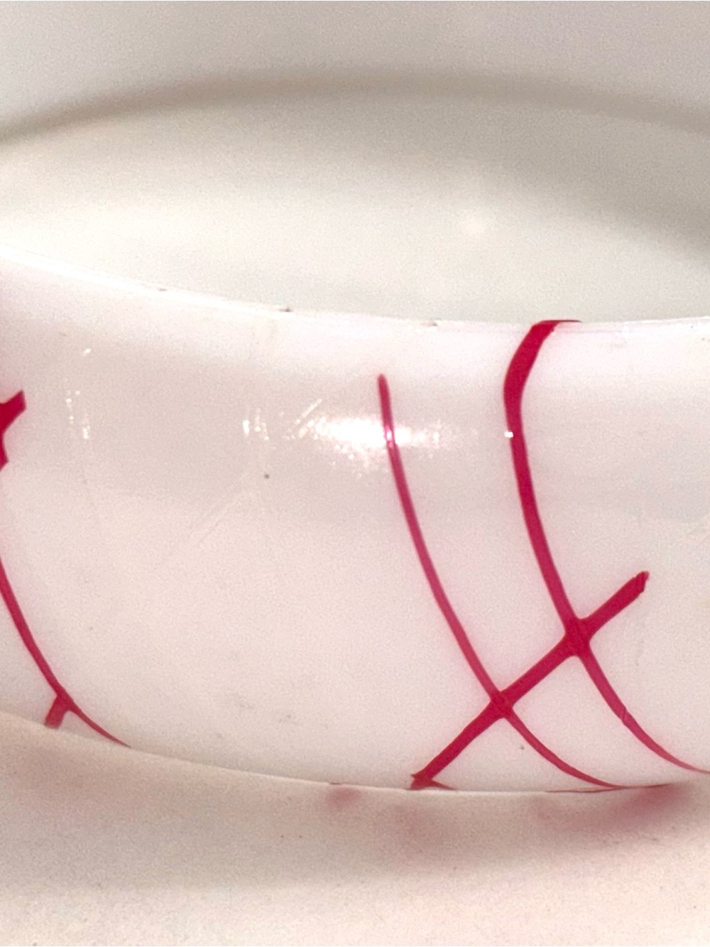 1980s White Resin Bangle